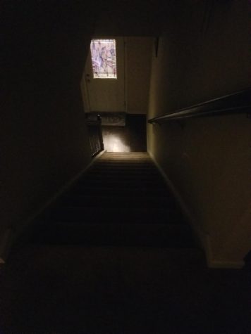 A depiction of what could have been the staircase where the paranormal being couldve appeared. 