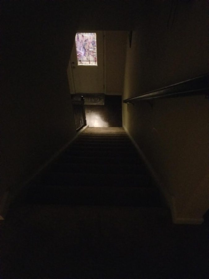 A depiction of what could have been the staircase where the paranormal being couldve appeared. 