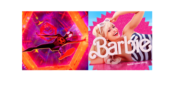 Promotional materials from Barbie and Spider-Man: Across the Spider-verse. Under fair use from Barbie Official Movie Site and Sony Pictures Animation.