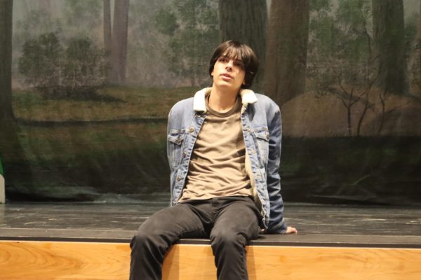 Mason Anderson sits on the RNE auditorium stage only a few days Percy Jackson: The Lightning Thief has ended. Anderson played Percy in the PCA musical. 