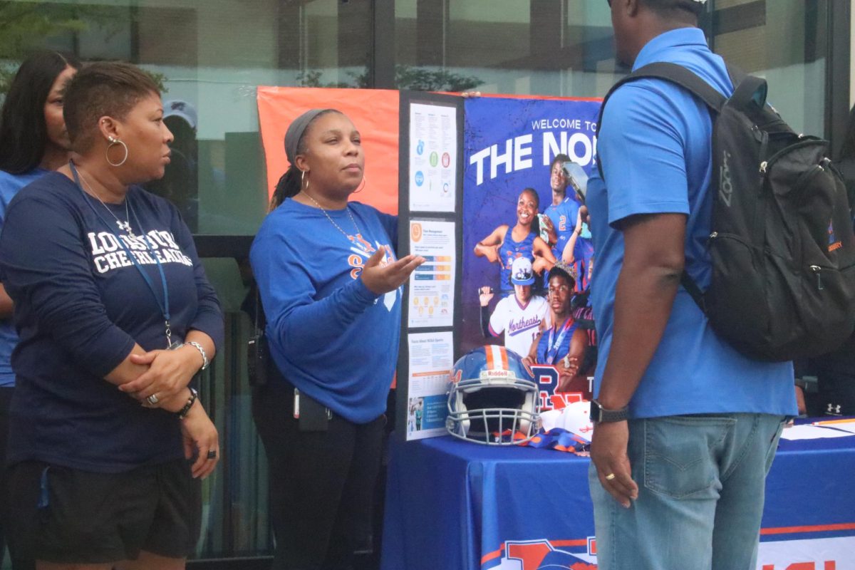 Coach Miranda Proctor discusses the Athletic Department. Proctor is the Athletic Director.