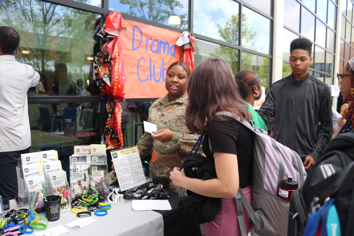 In addition to clubs, NJROTC and the army base advertise their club.
