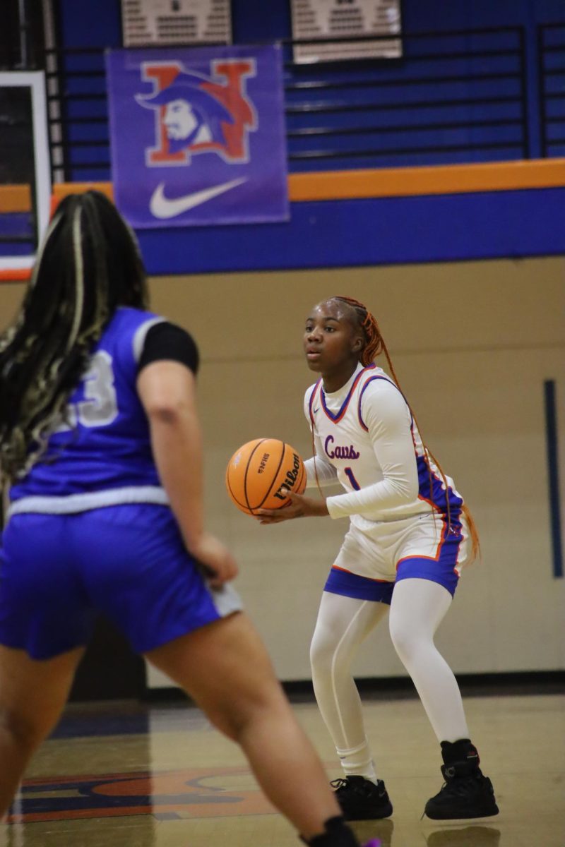 Sophomore Payton Clark with ball for the Cavaliers.

Sophomore Payton Clark with ball for the Cavaliers.